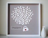 Wedding Guest Book Alternative- 3D Balloons car silhouette - SMALL - For up to 155 guests (includes frame, instruction card & pens)