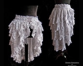 Bustle skirt white lace, IN STOCK, S-XS, victorian, burlesque, bridal, wedding, Somnia Romantica by Marjolein Turin