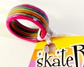 Recycled Skateboard Wood Ring Multi Coloured Beaut