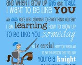 Big Brother Poem Saying Quote with Knight Instant Download Printable JPEG Digital File 8x10 / 16x20