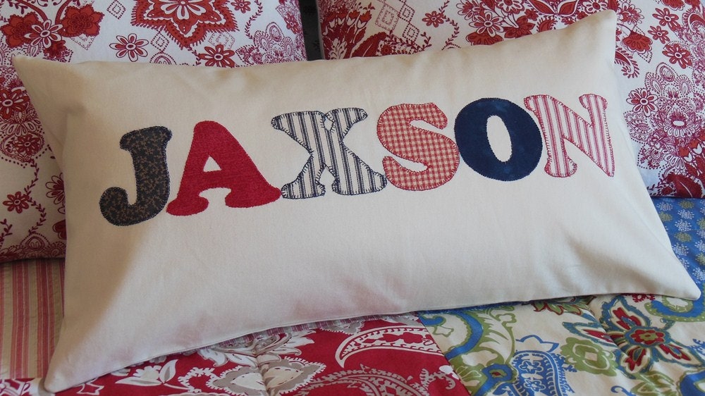 Decorative Pillows Personalized Name of Your Choice 12" x 22"