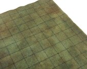 Hand Dyed Wool, Fat Eighth Yard, Russian Olive Windowpane, J668