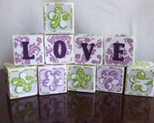 Custom Alphabet Blocks for Wedding Gift or Wedding Signage