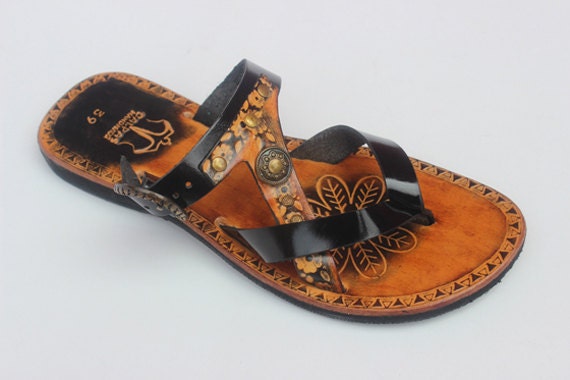 Leather Slip On Women Sandals