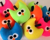 MADE TO ORDER - Baby Neon Owl Plushie - Baby Boy or Girl