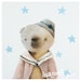 Children's wall art print, stellar teddy bear, kids room decor, nursery animal decor by inameliart