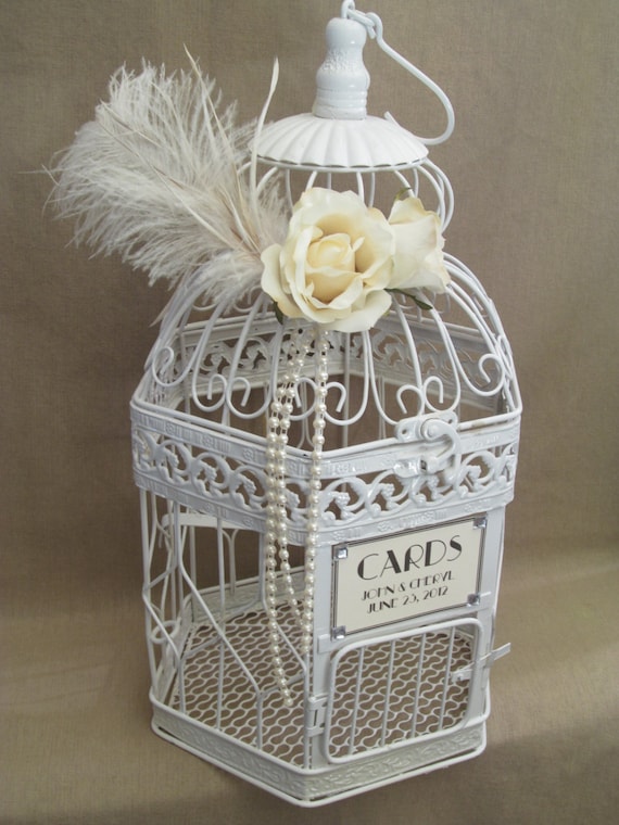Vintage Style Birdcage Wedding Card Box By SouthburyTreasures