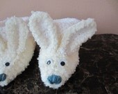 Bunny Slippers Crochet House Boot Slippers Crochet Bunnies Toys Crochet Animals Crochet Unisex Kids Slippers Boy or Girl