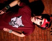 Maroon RAGING WOLF Unisex T Shirt