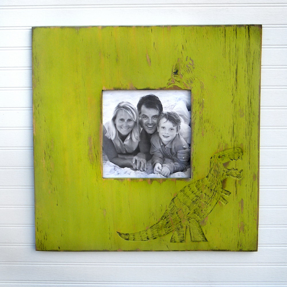 TRex Picture Frame Large Picture Frame 18 inch Square Frame Dino Frame