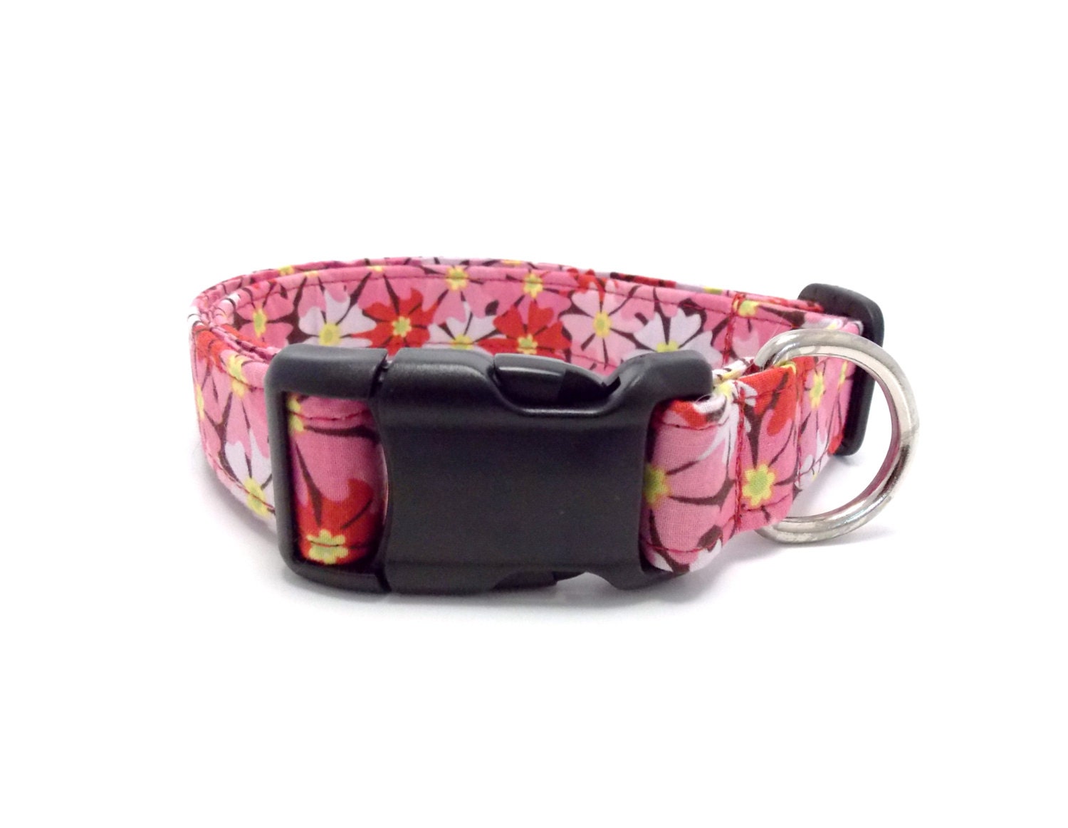 Spring Bloom Dog Collar - 1" Wide  - Medium & Large Sizes