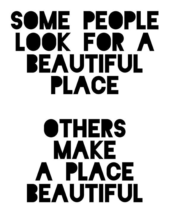 A Beautiful Place - 16x20 Graphic Text Poster