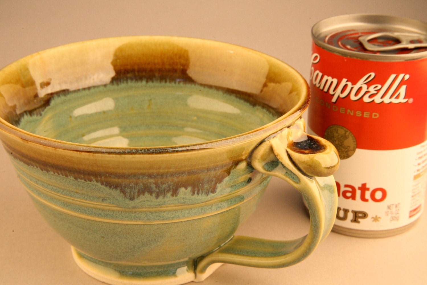 Chowder Mug Chili Mug in Green Glaze