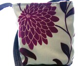 Velvet Deep Purple Flower Power Tote