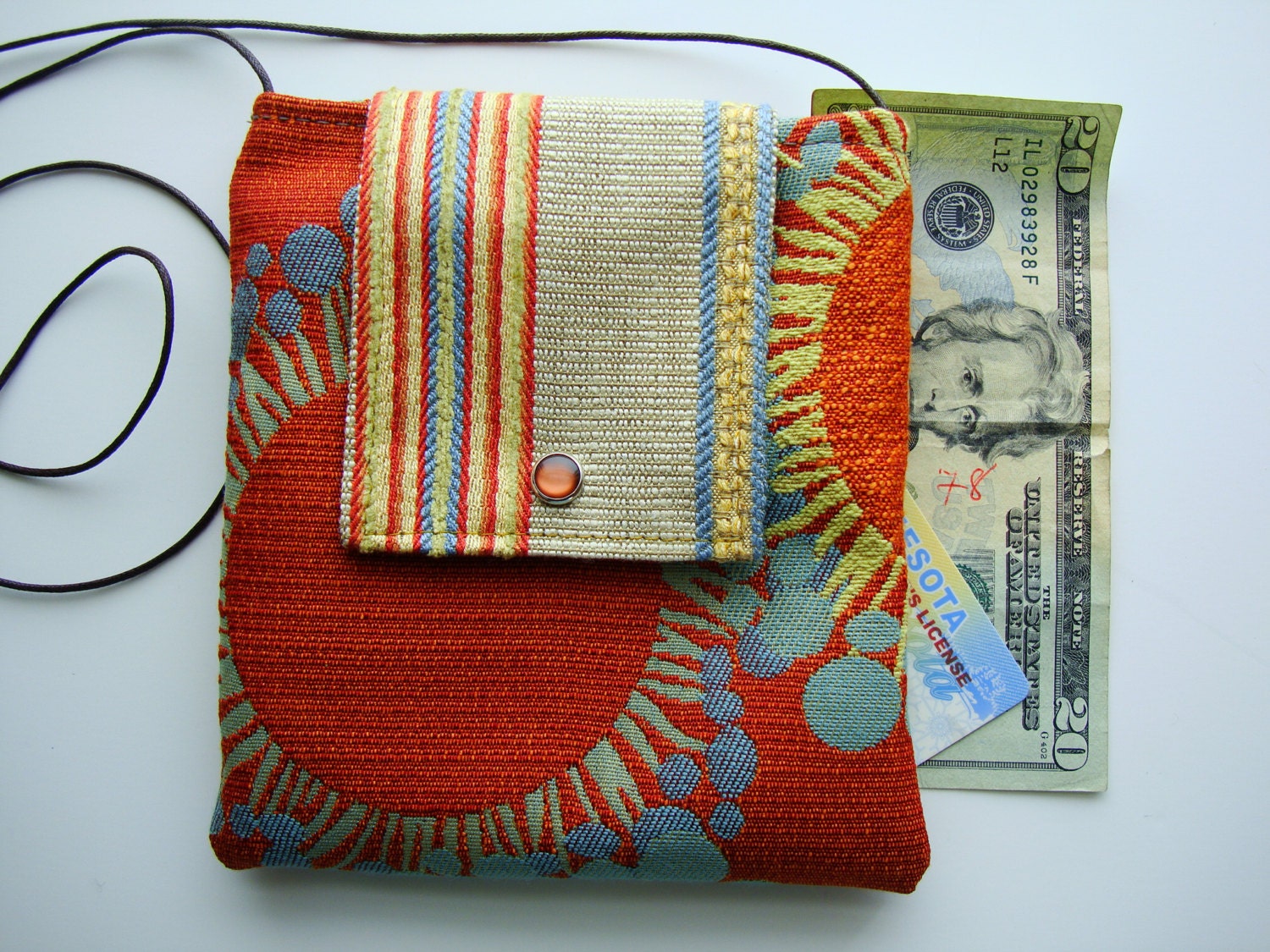 Orange Flower Mini Purse