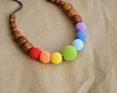 The Best-Seller Simple Rainbow Necklace - CHOOSE Apple wood or Juniper wood
