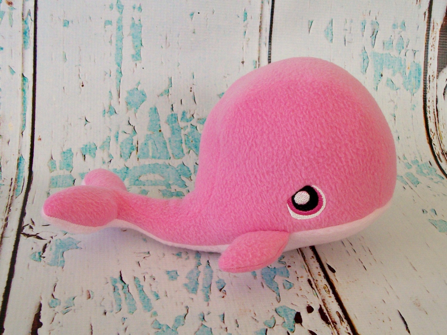 Ready To Ship - Medium Pink Whale - FREE SHIPPING