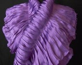 ELEGANT Purple Ruffle Thai Silk Scarf Wrap Shawl Evening Stole Handmade For Party Wedding Bridesmaid Gift Decorative U2