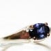 Blue Iolite ring, water sapphire ring, s7, genuine gemstone jewelry, gifts for her, fine jewelry "Blue Violin"