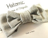 Mens bow tie. Fashion necktie. Grey bowtie. Made in France and ready to ship.