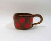 Red Dots and Brown Mug