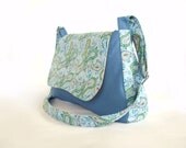 Blue Paisley Messenger Bag