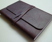 Leather Bound Notebook/Journal Oxblood/Dark Burgundy with an Antique Finish. Handmade