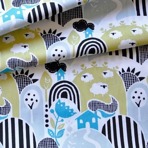 Organic Cotton Fabric by Monaluna, Hill and Dale from the Taali Collection, 20% off
