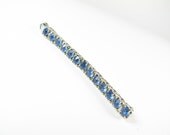 Vintage Blue Rhinestones Hair Pin / Wedding Hair Pin - Peigne à Cheveux Strass.