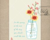 in the spring - printable greeting card and postcard