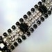 Vintage Juliana Bracelet, Juliana rhinestone bracelet, Juliana jewelry, black, crystal, antique, retro, old, rhinestone jewellery