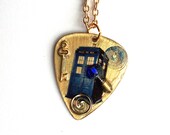 Doctor Who Necklace Tardis Guitar Pick