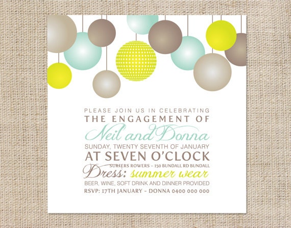 Printable Engagement Invitation - Light of My Life Il_570xn