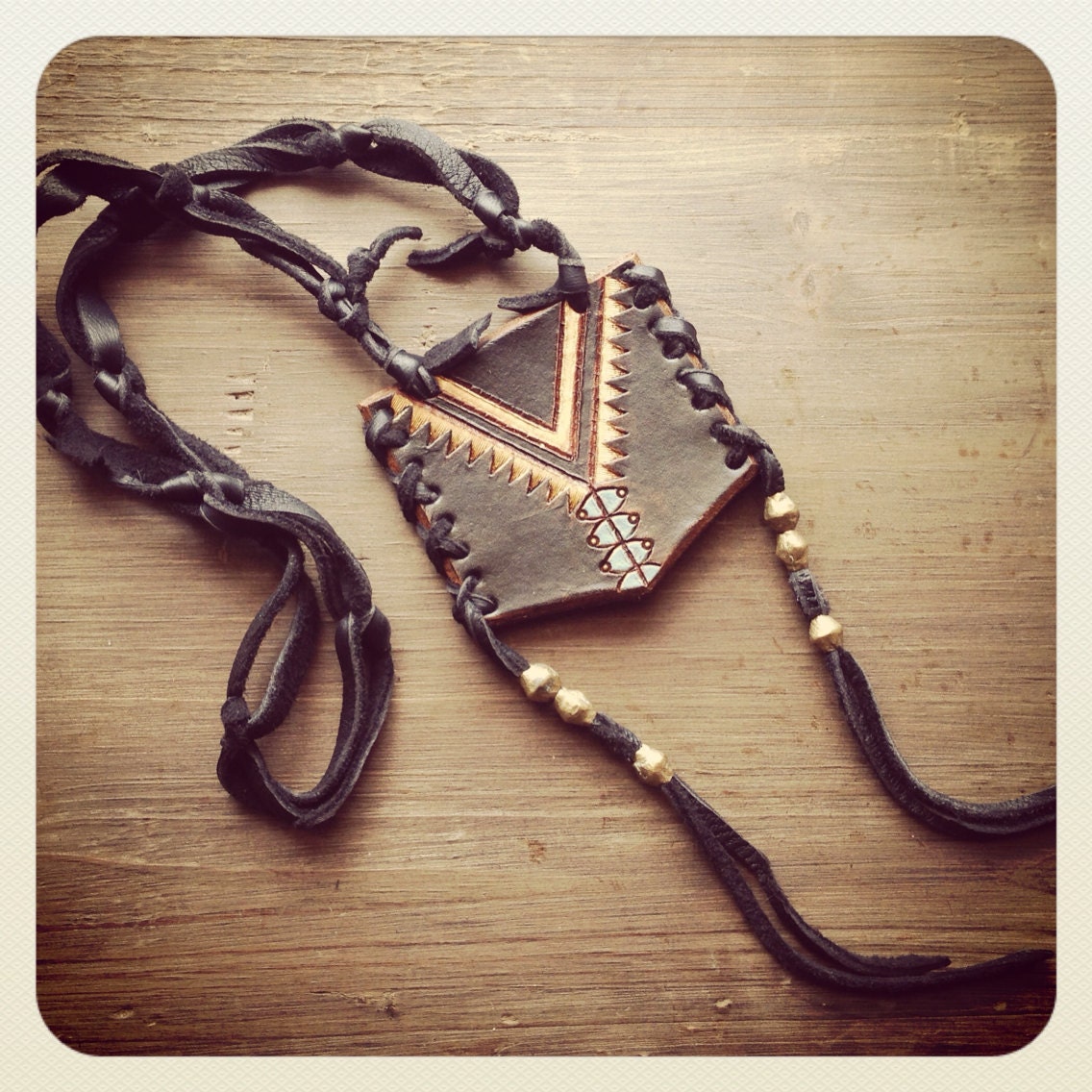 Black Leather Necklace .01