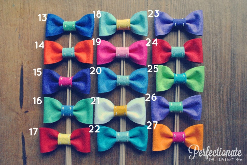 12 Ultimate Felt Photo Props // Wedding Photo Booth Props // Carnival Theme // Assorted Props // Bow Ties, Mustaches, Glasses, Hats