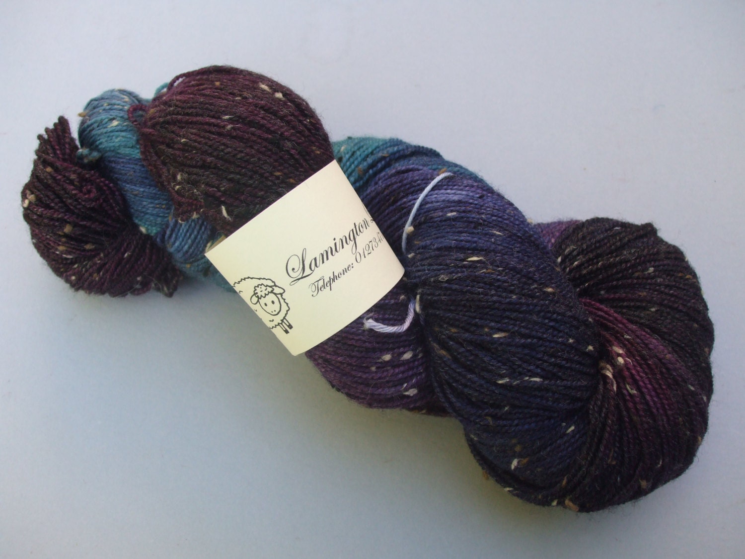 4 ply Donegal Tweed BFL Sock Wool. The Clock Struck Midnight.