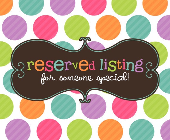Reserved Listing For ThePrissyPolkadot