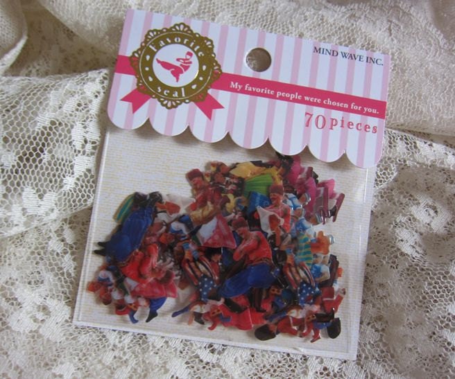 NEW 70 small sticker flakes World Dance