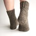 Hand Knitted Men's Socks - Made of Hand Spun Undyed Wool Yarn - 100% Natural Organic Warm Clothing