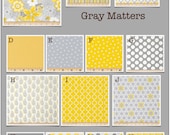 Crib Bedding- Design Your Own Crib Set- Gray Matters