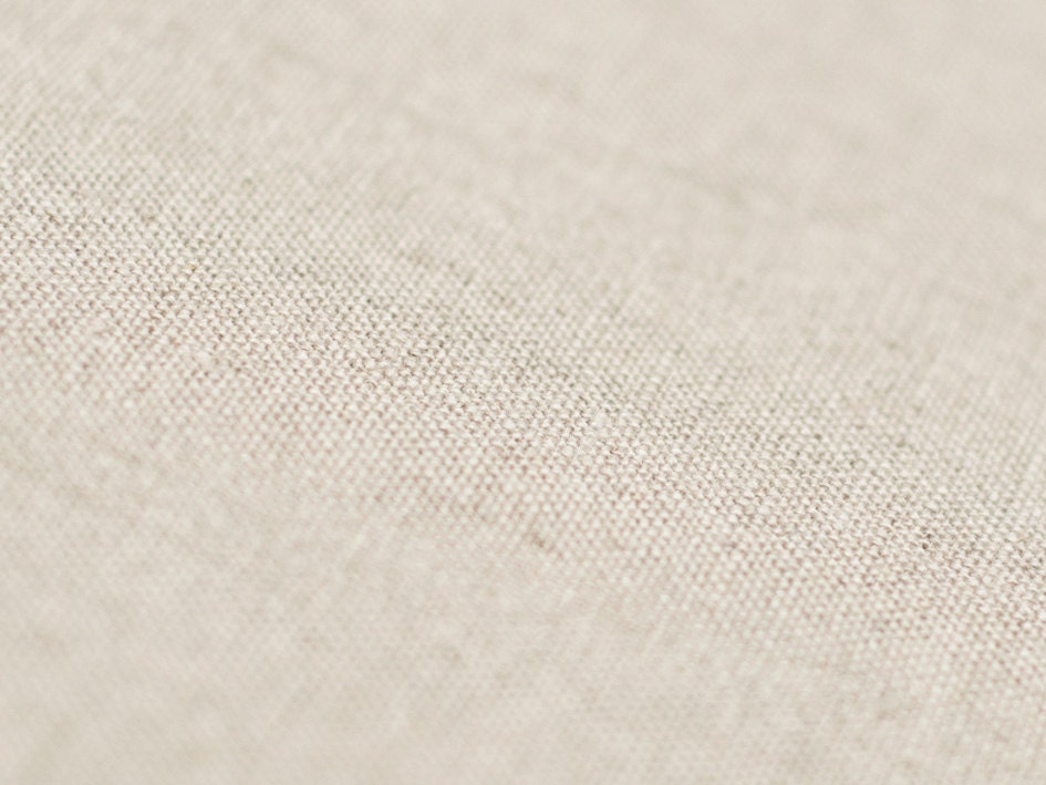 Linen Cotton blend fabric by Yard. Color Sand brown Oatmeal