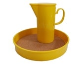 Dansk Serving Tray & Pitcher / Gunnar Cyren / Yellow Serving Set