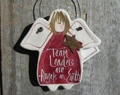 Team Leader Gift Salt Dough Angel Ornament