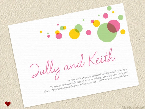 Wedding Invitation - Velvet Script