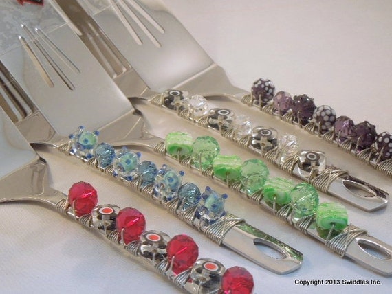 Beaded Cake Server