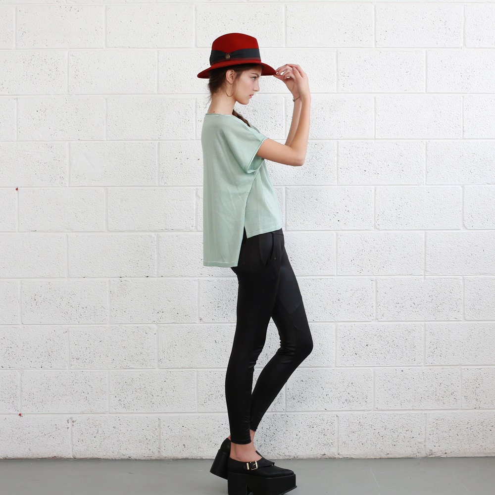 Knit Oversized Shirt , Mint