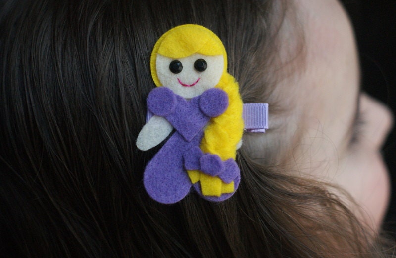 Tangled Inspired Hair Clip - Meet Miss Rapunzel