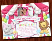 Circus Carnival Birthday Invitation PRINTABLE Digital File Il_170x135