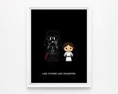 Father Day Gift, Birthday Gift, Like Father Like Daughter , Darth Vader, Starwars