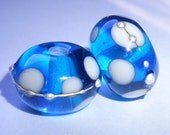Handmade Lampwork Glass Beads Round Pair Bead Set